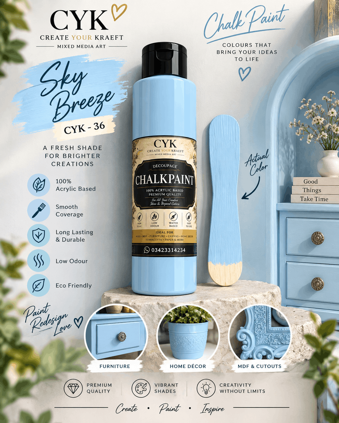 CYK Chalk Paint Sky Breeze CYK-36