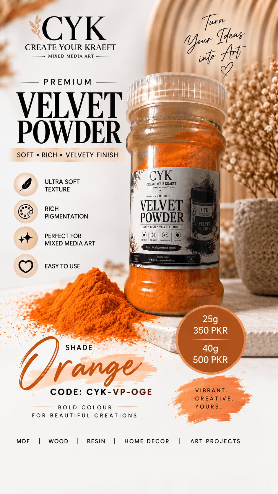CYK Velvet Powder Orange